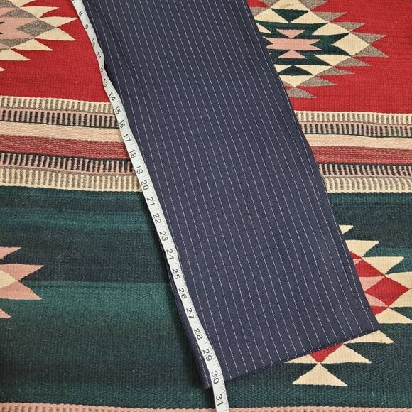 NWT Anthropologie The Essential Pinstripe Jumpsuit Sz 6 Navy Blue White Straight - Picture 13 of 13